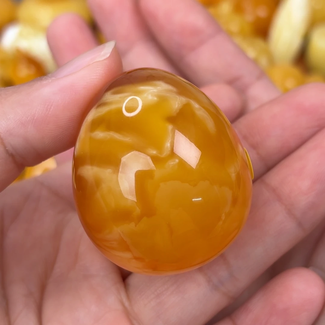 蜜蜡未镶嵌吊坠(不含链)立体水滴