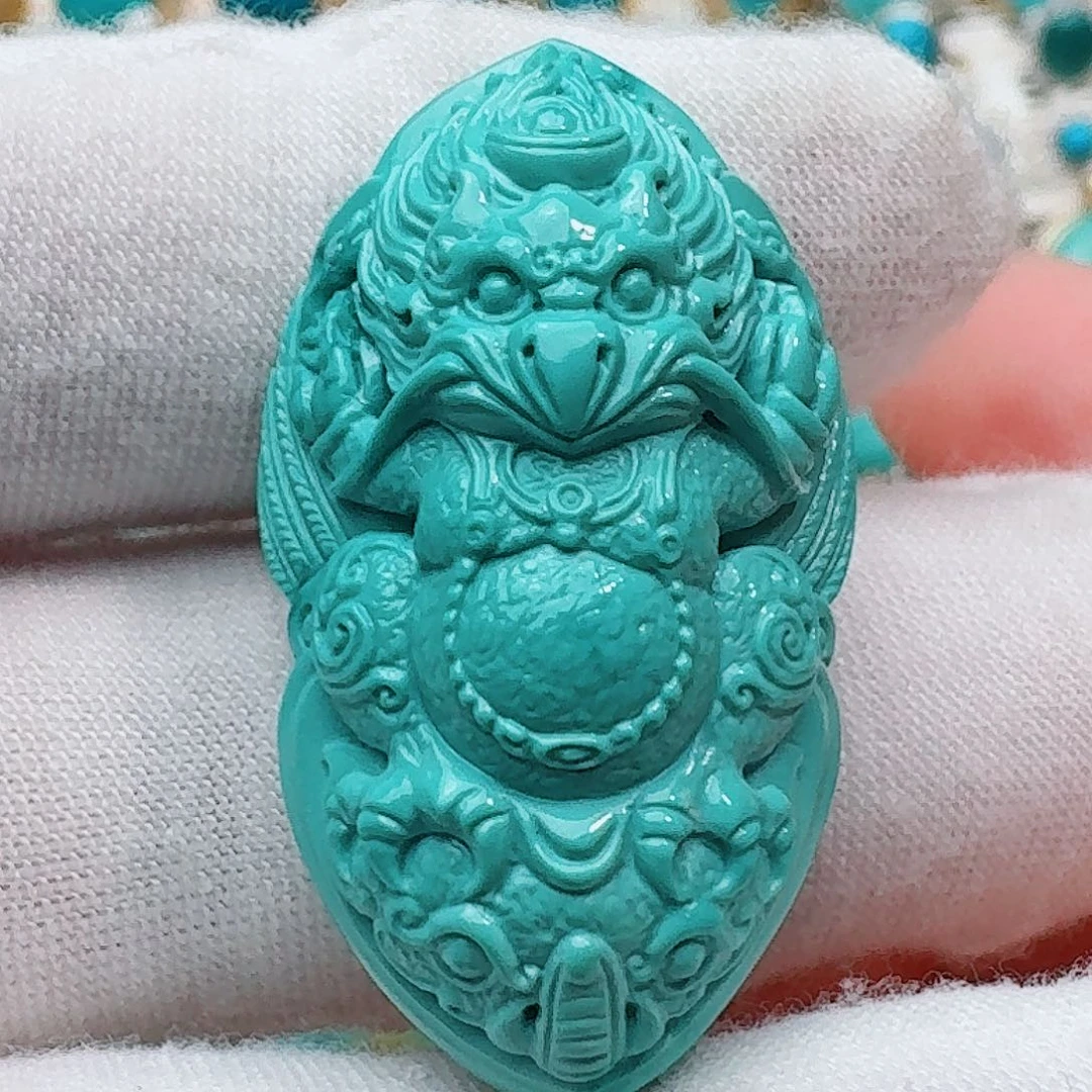 未镶嵌绿松石珠宝奇石精工大鹏鸟