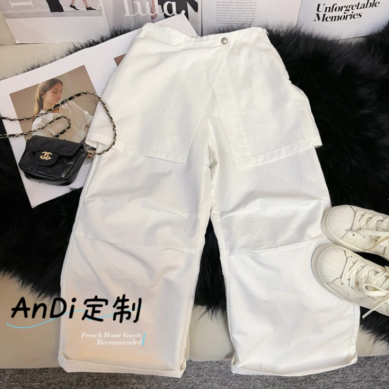 〖ANDI〗订制春季中大童新款设计感遮胯休闲裤3469