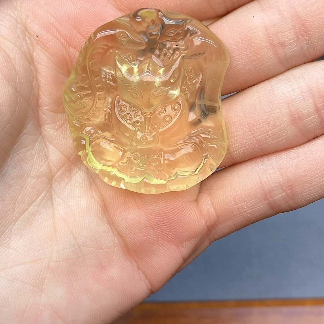 水晶手链未镶嵌苏*34黄水晶胡牌