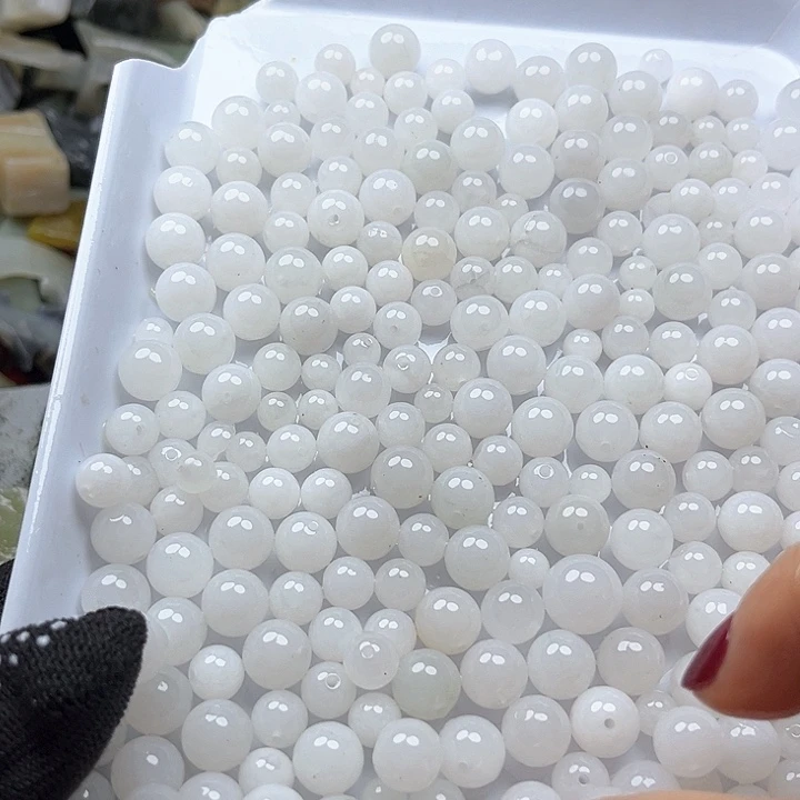 和田玉（糖玉）非和田玉边角料9K金镶嵌雾**花