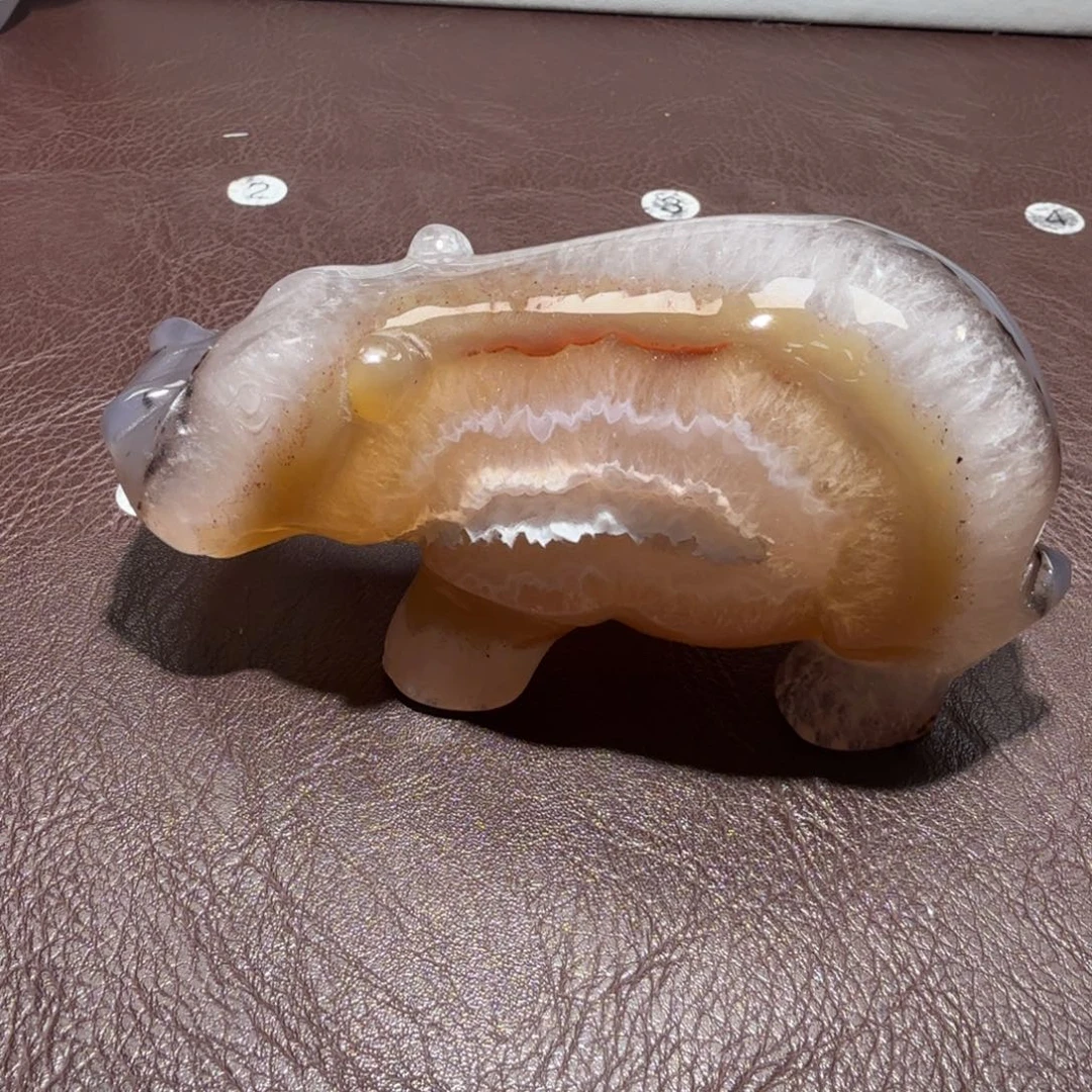 橙***记玛瑙/玉髓未镶嵌把件