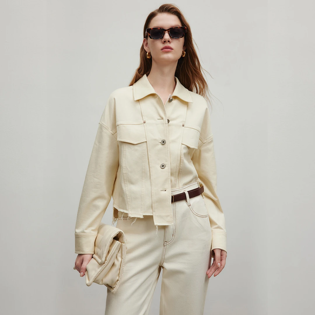 【小余专属】牛仔外套潮流下摆休闲百搭高级感宽松夹克上衣