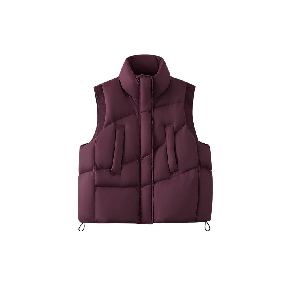 冬日高品质加厚针织拼接羽绒马甲6605