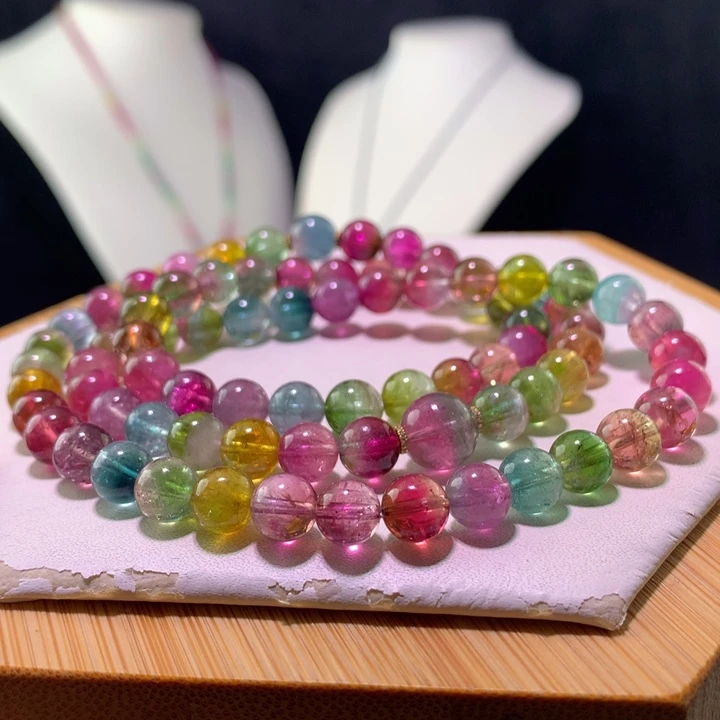 双色碧玺手链未镶嵌