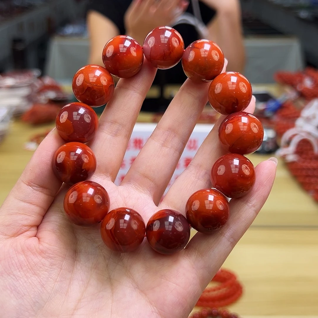 南红玛瑙瓦西手串18mm多样性发一未镶嵌