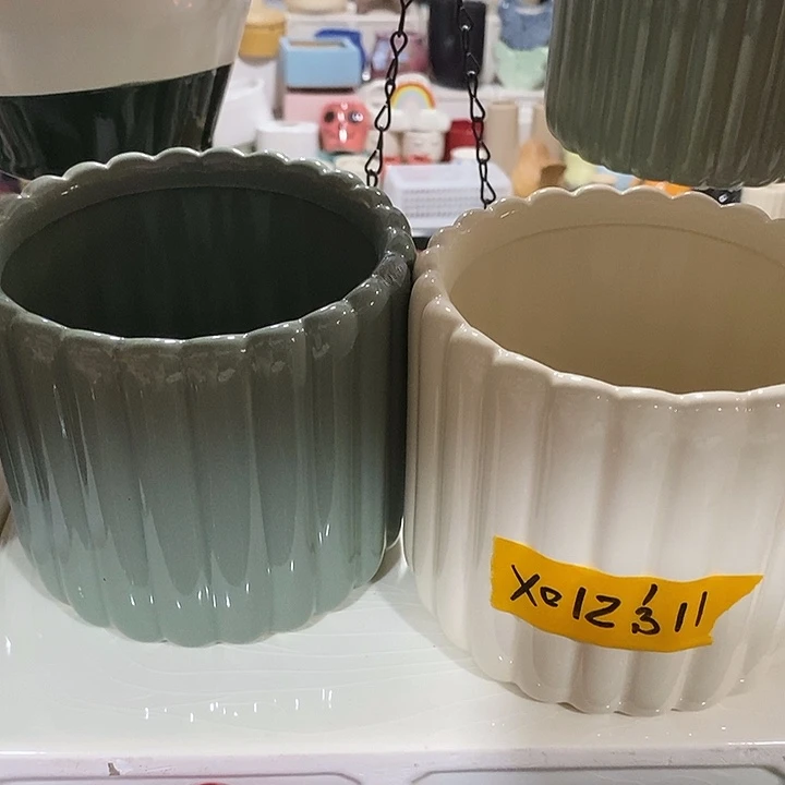 摆件陶盆有孔 微瑕介意勿拍