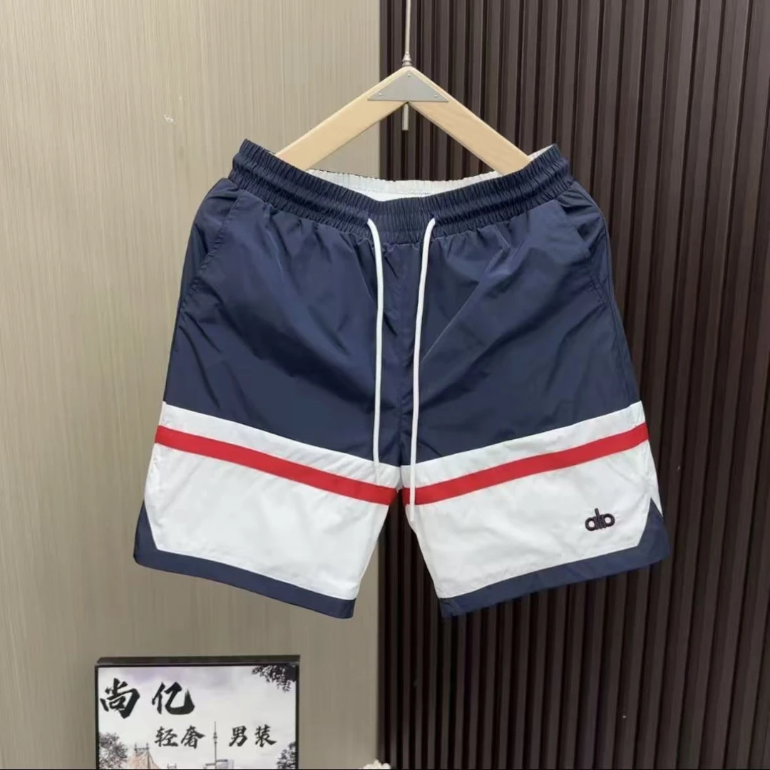 【海岛假日】裤子欧美风拼接男士薄款速干裤刺绣成人短裤中裤夏爆款