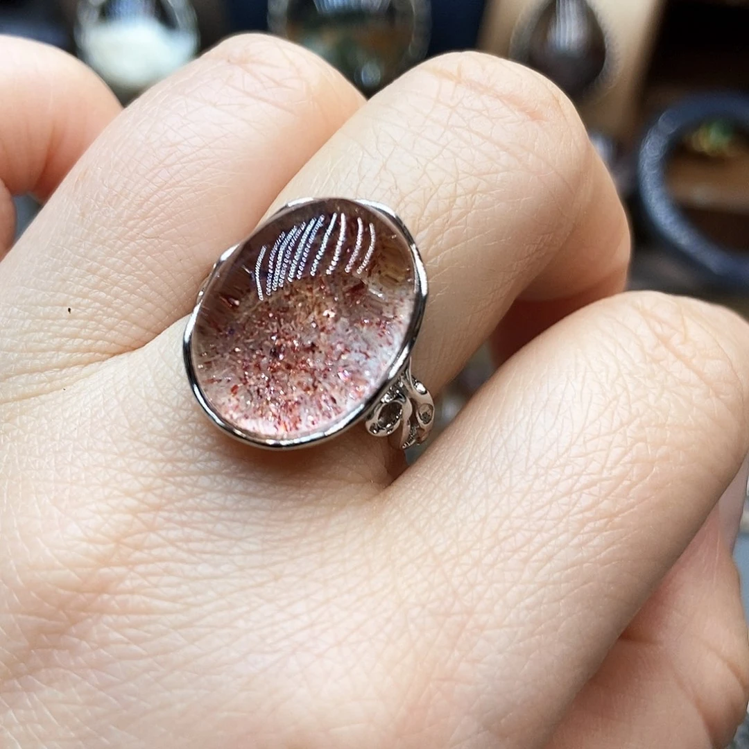 水晶戒指银S925镶嵌源****g水晶