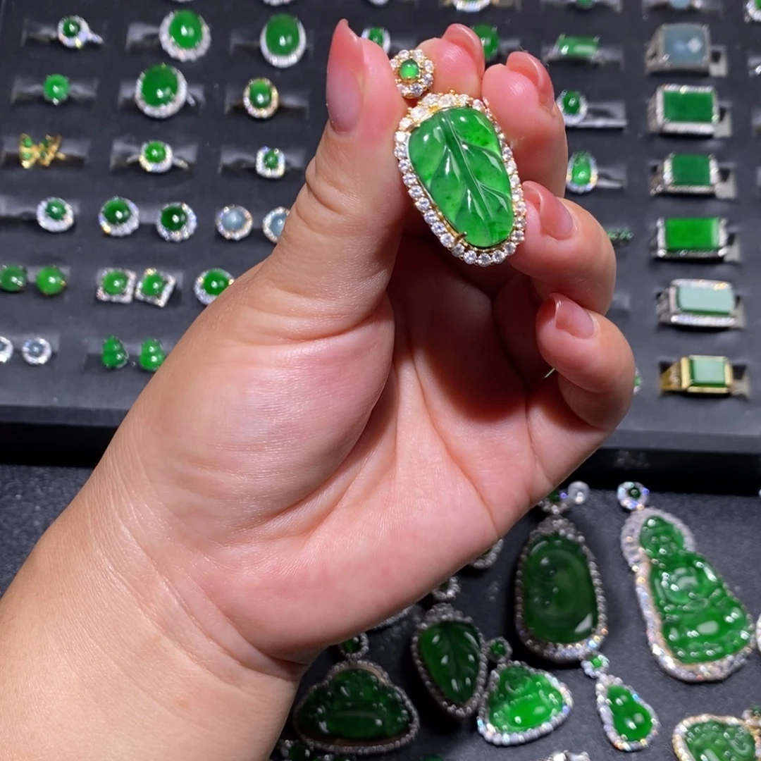 翡翠银S925镶嵌颈饰1