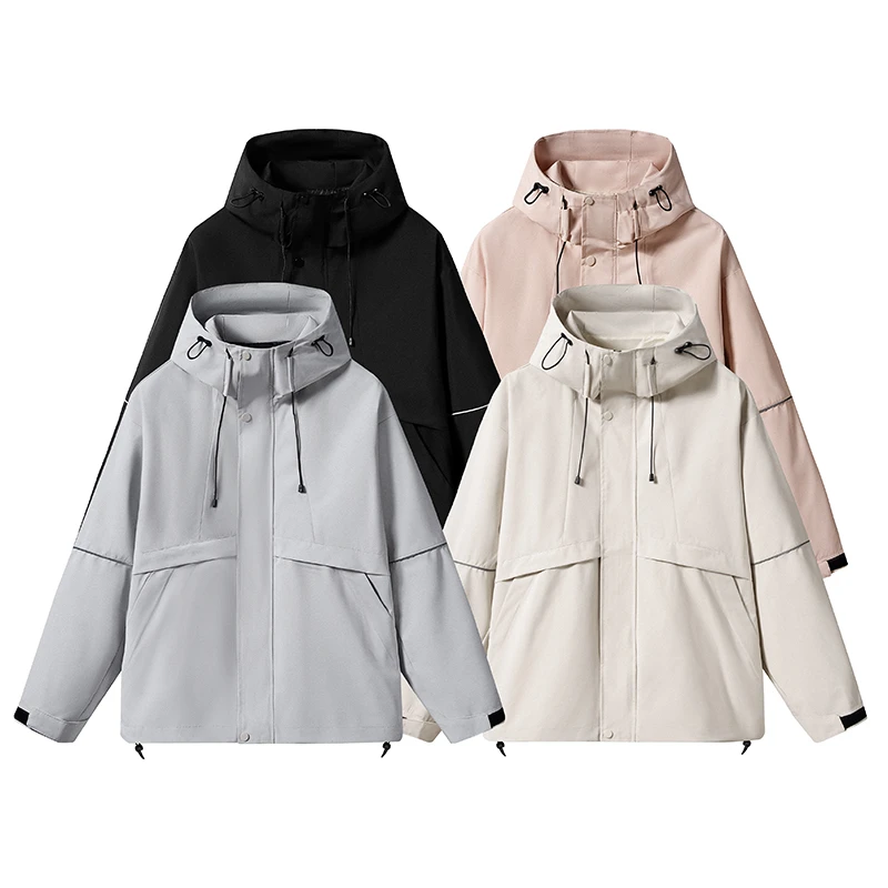 连帽反光条港风潮流外套春秋季宽松-920