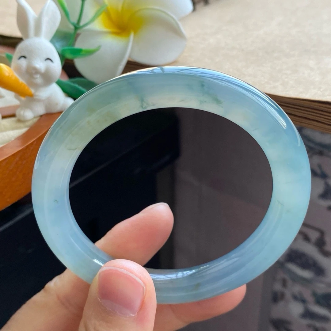 04.06批冰飘花果冻圆条2735号55.5-10-9.5天然翡翠