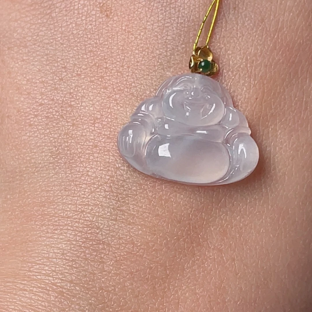 翡翠18K金镶嵌颈饰姜*姜佛公