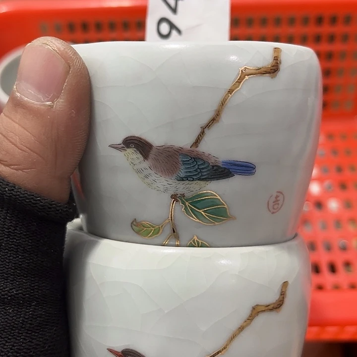瓷片茶摆件工艺品摆件666