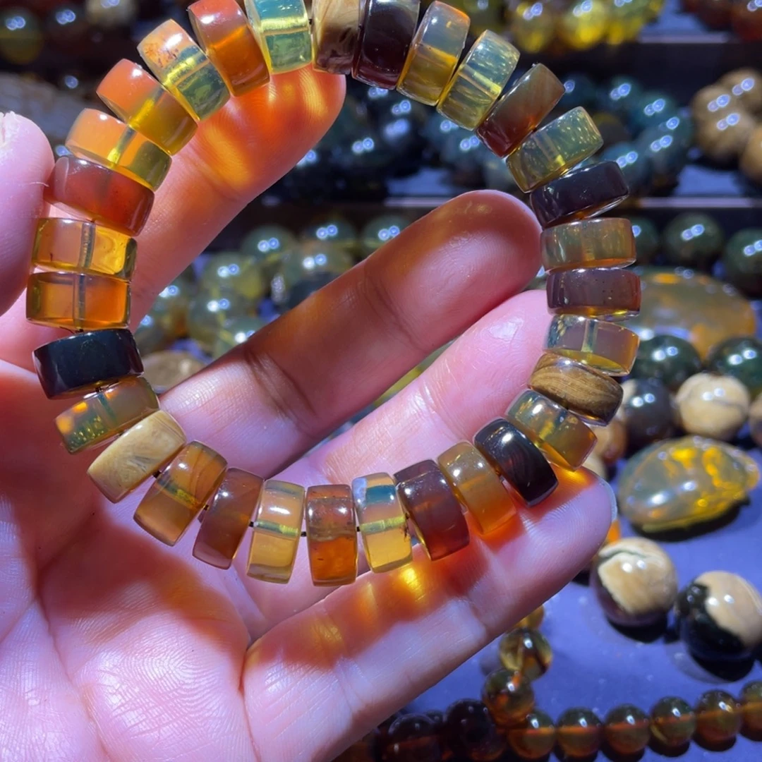 琥珀未镶嵌手链天然