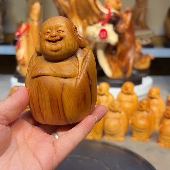 柏木太行崖柏弥勒佛