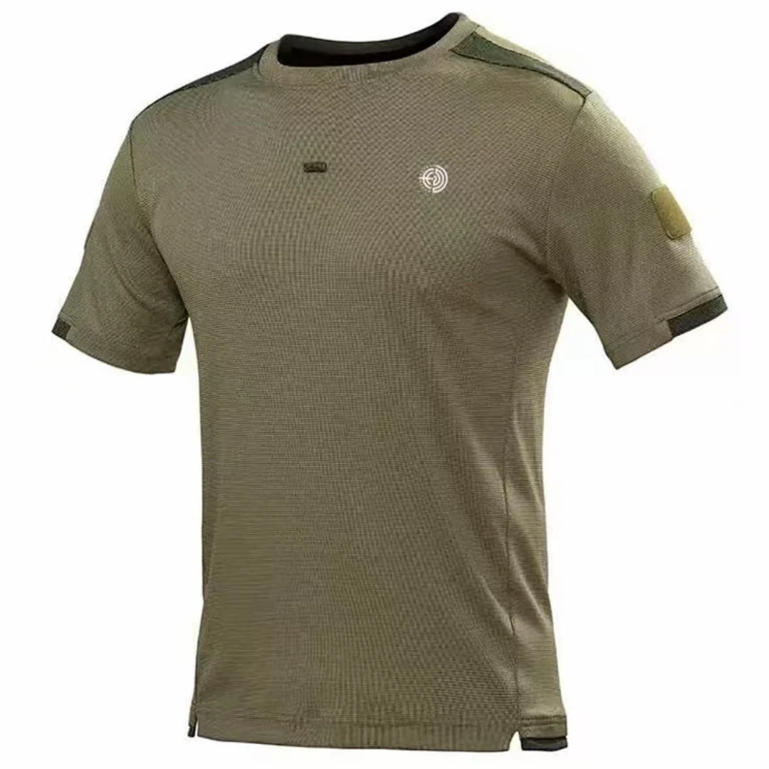 户外运动夏季速干T恤男士休闲圆领吸湿透气短袖