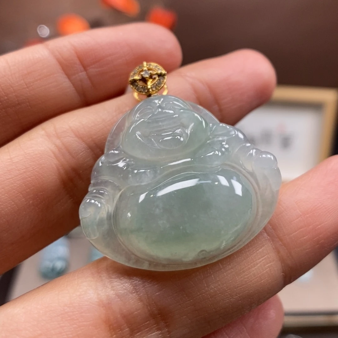 【闪购商品】颈饰18K金镶嵌翡翠27