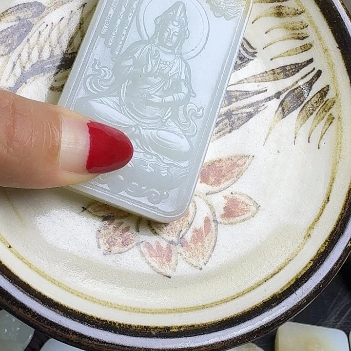 瓷片风新号开播观音挂件