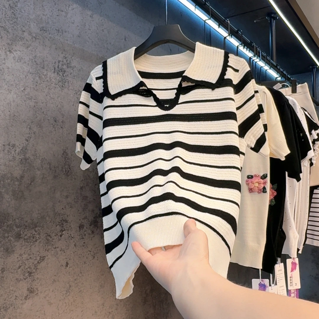 【定制大码女装80-200斤】时尚休闲百搭夏季薄款宽松气质针织衫2112