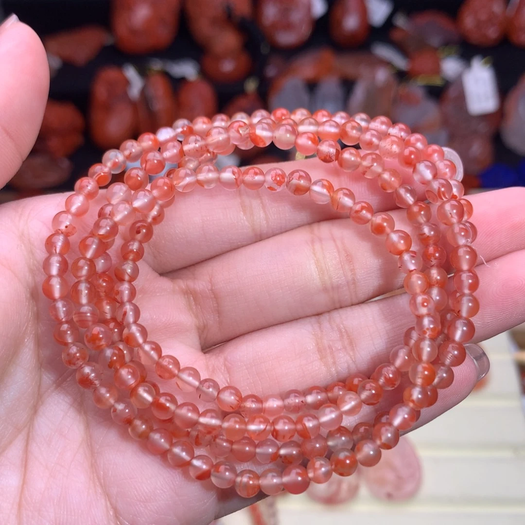 南红玛瑙未镶嵌珠宝半成品小米珠2