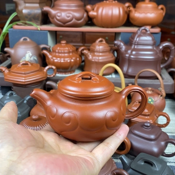 紫砂茶壶仿古如意120-220cc原矿赵庄朱泥双十一特价