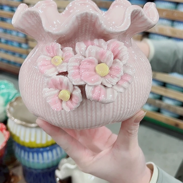 有孔，凑单福利满10元发货陶瓷多肉花盆！