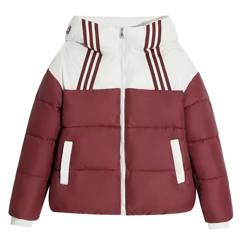 撞色拉链休闲运动保暖加厚外套K24339