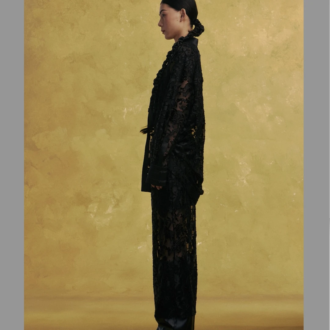 NOTAVOICE纳福剪花透视长裙