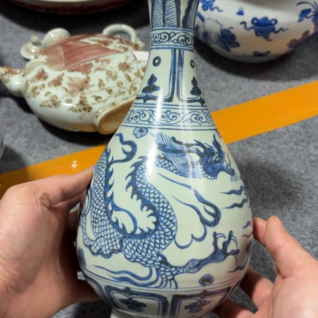 用***7摆件陶瓷器工艺品摆件青花