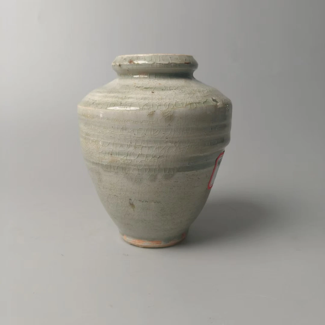 明早 天青釉开片萝卜罐WG-0218-高度15 肚径12