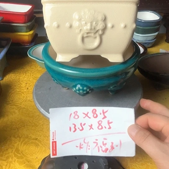 宜兴紫砂花盆二个