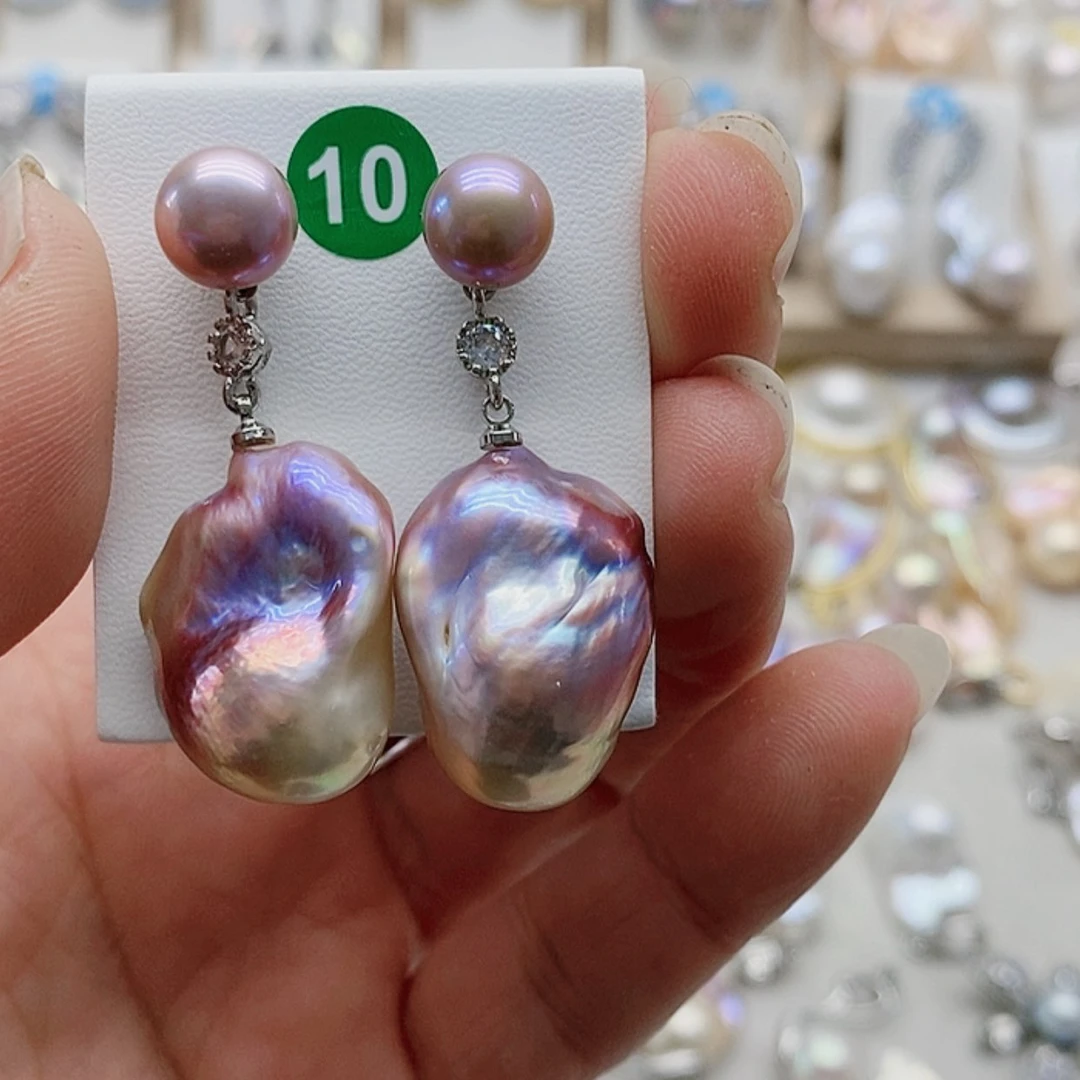 【闪购商品】淡水珍珠耳饰银S925镶嵌