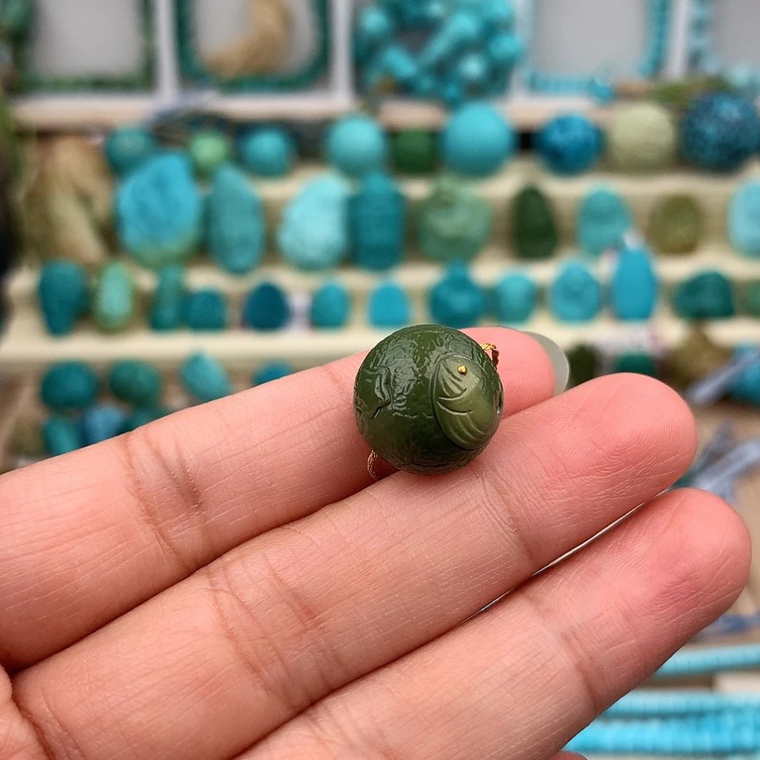 未镶嵌绿松石珠宝奇石13