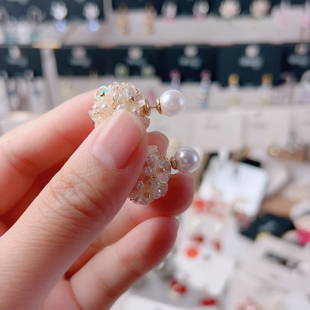 琉璃纯铜合金耳环
