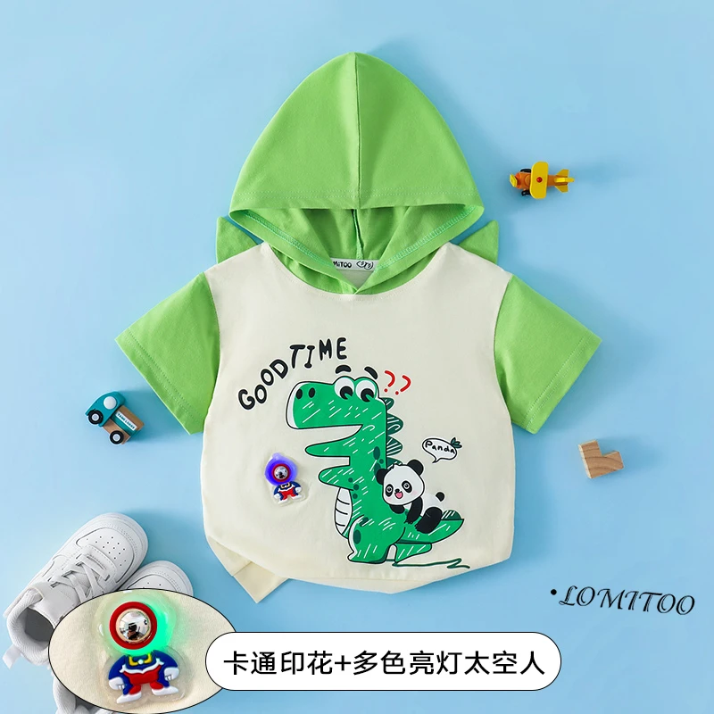 【青青】2025夏洛米兔连帽亮灯恐龙4T305