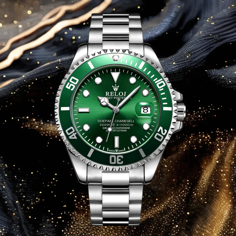 【专柜直发】--绿水鬼系列--高端名表全自动夜光腕表男款XR-20