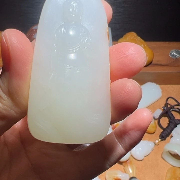 和田玉未镶嵌挂件袁*生