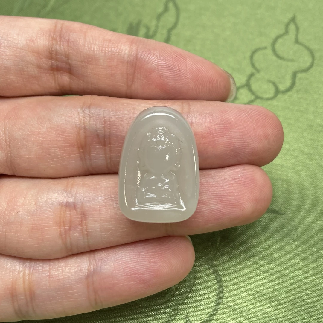 【宫理珠宝】和田玉浅烟紫无相佛（多样性发一）