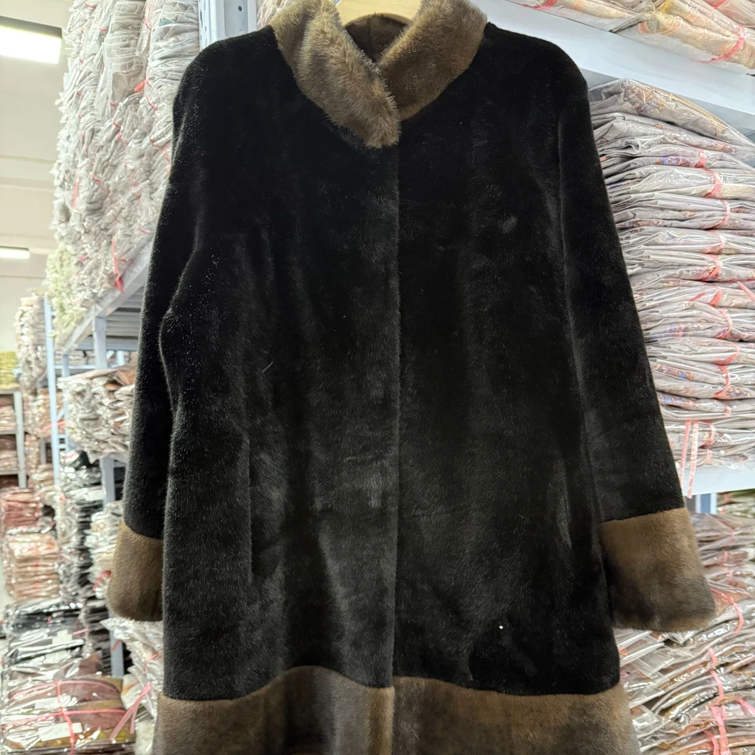 人造皮草 1-28新中式加厚中长款外套