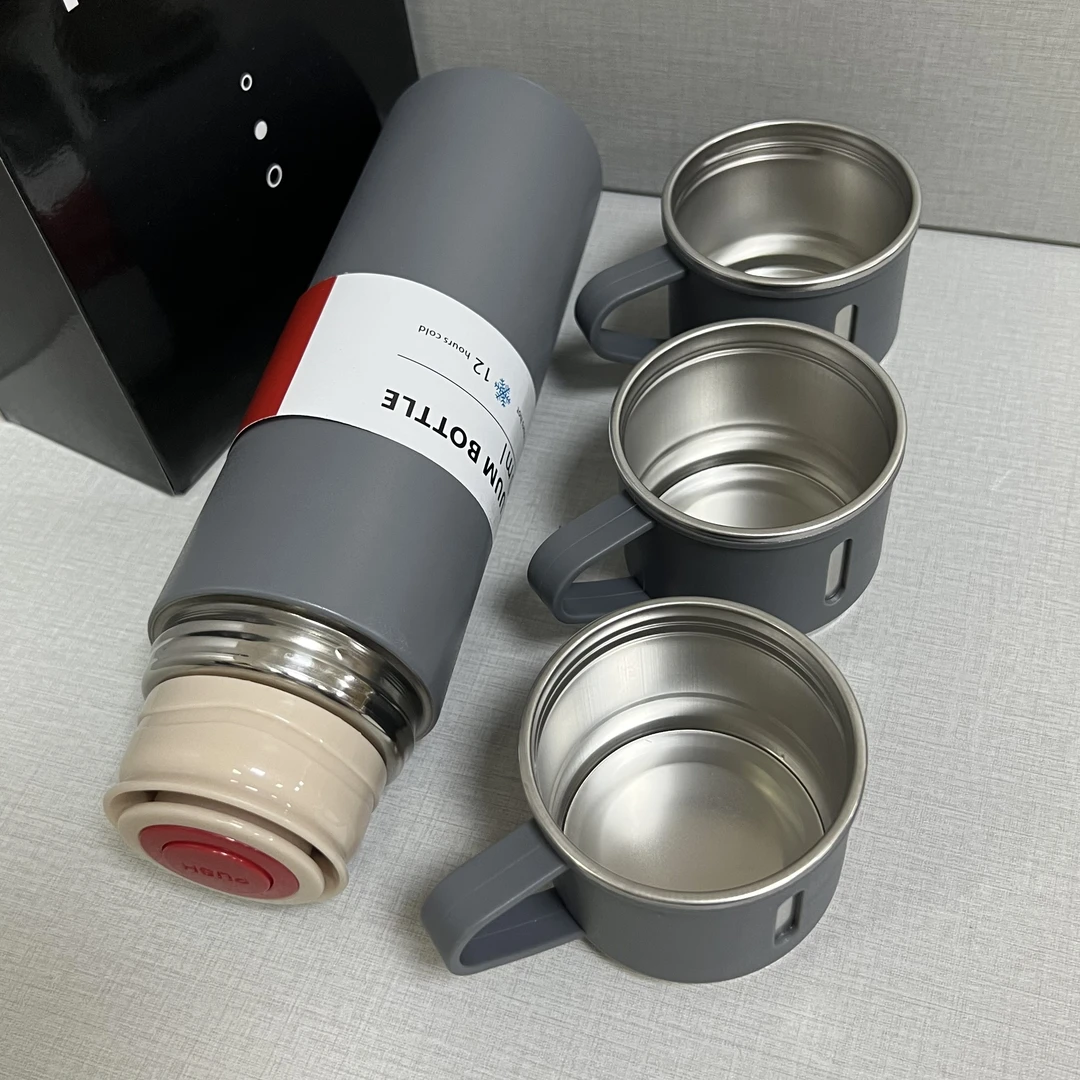 【粉丝福利】一壶三杯便携保温杯套装 颜色随机
