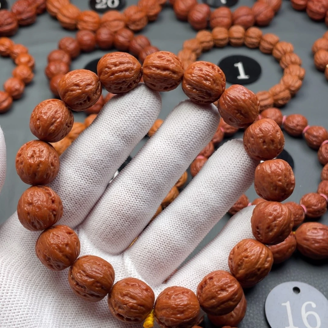 文玩核桃手串野生核桃浅纹秋子手持