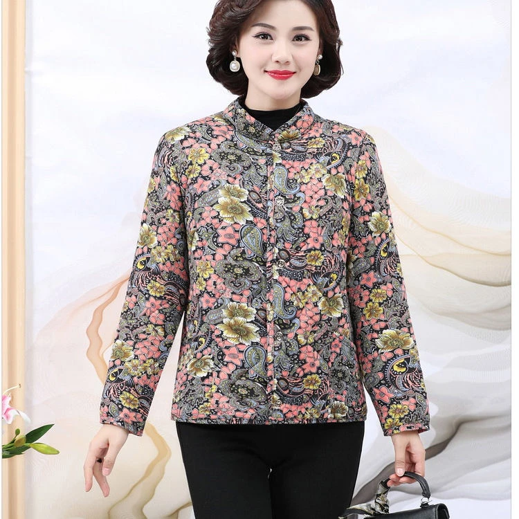 A+【清仓花棉袄】中老年保暖棉衣女士妈妈内外穿外套加厚加绒