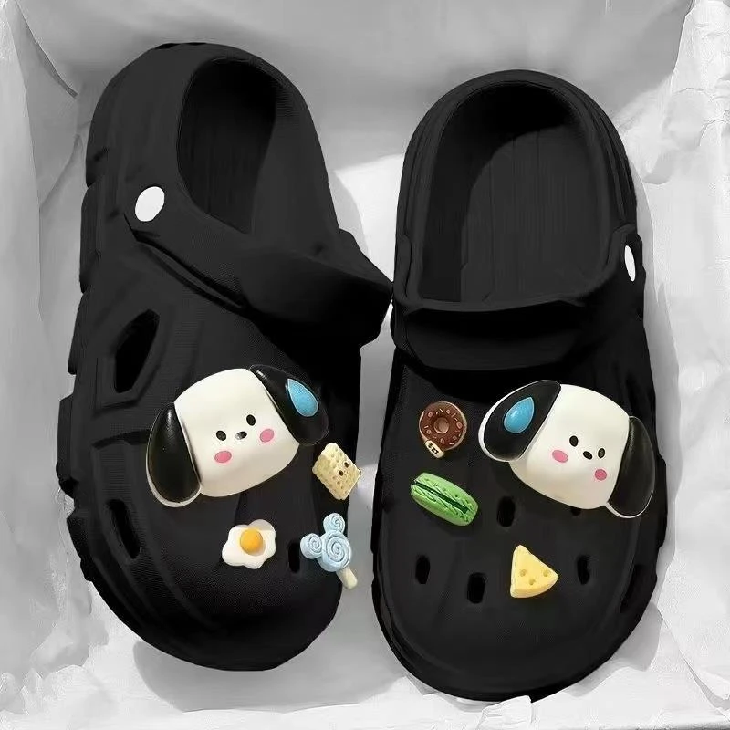 厚底洞洞鞋男女凉鞋外出夏季新款防滑踩屎感沙滩凉拖鞋女士