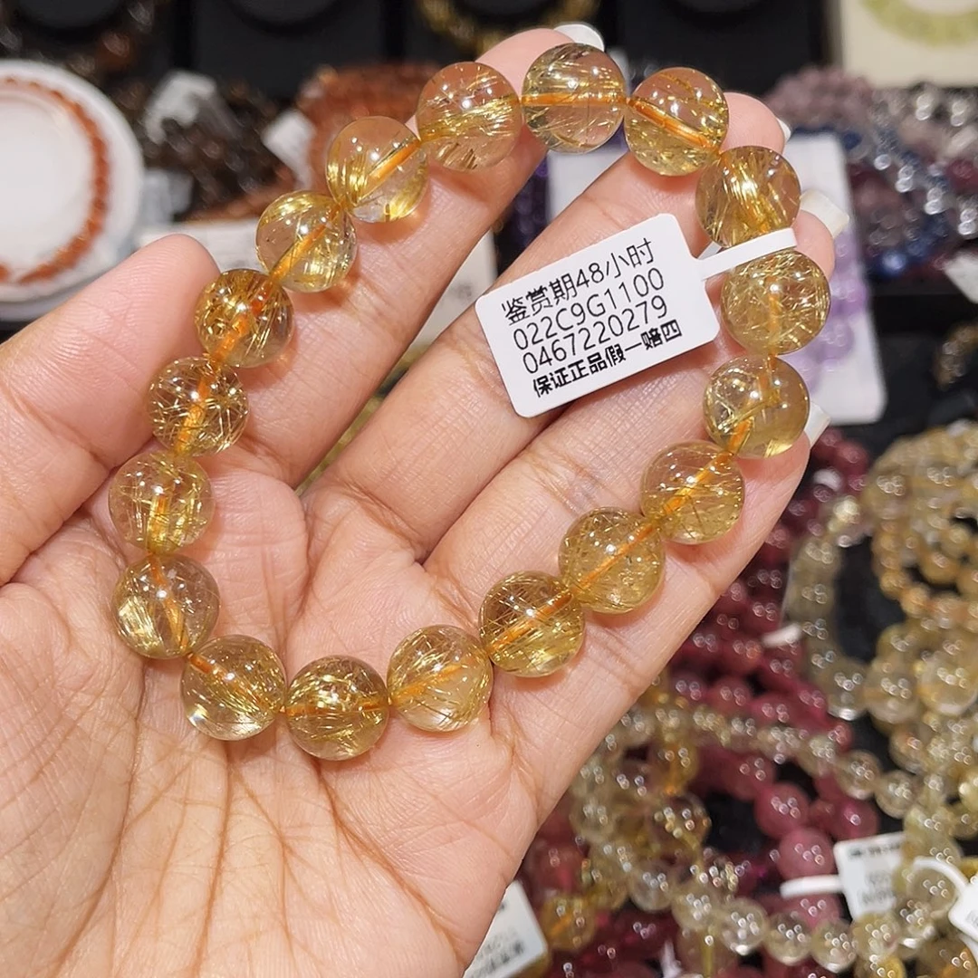 手串发晶未镶嵌已实名钛金11m