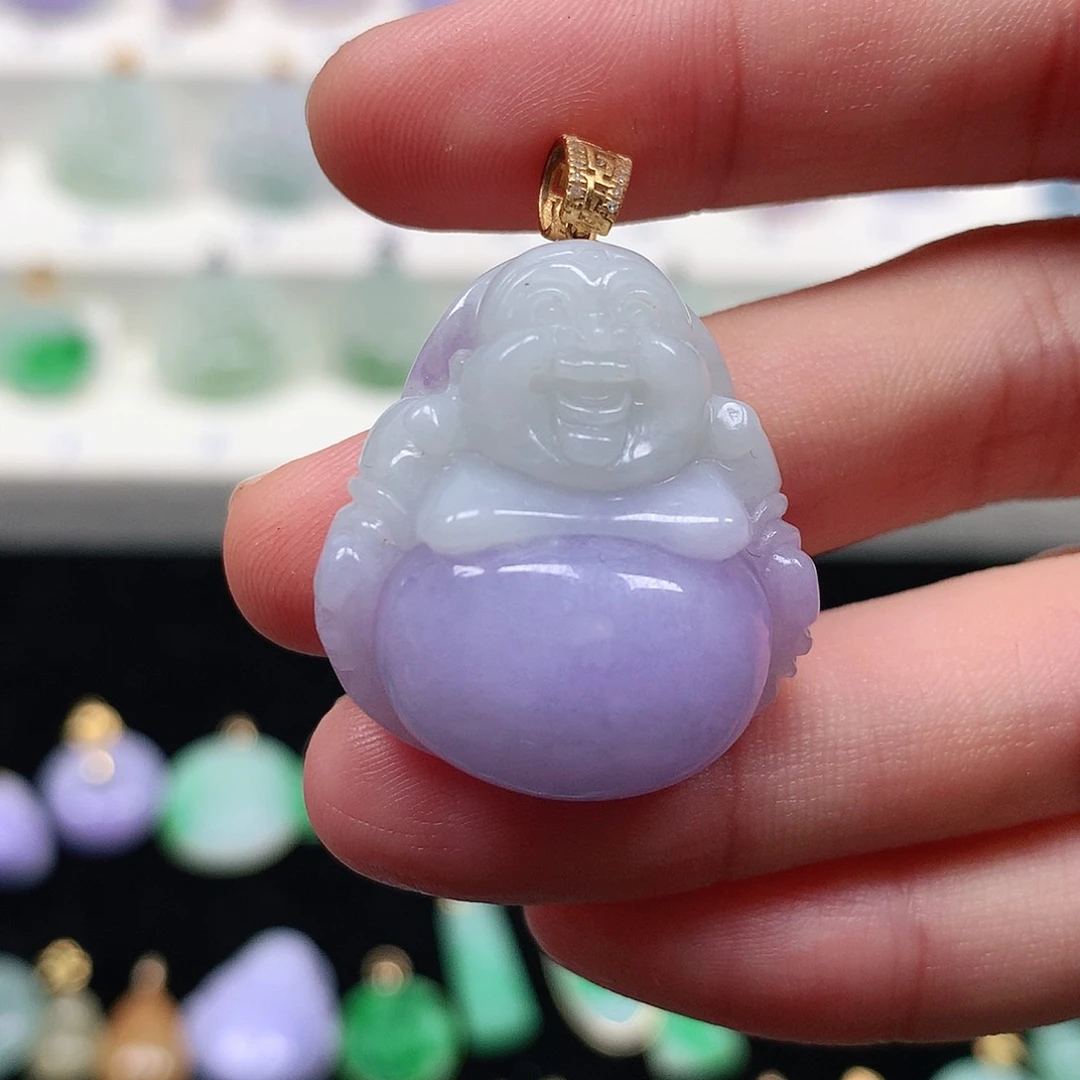 颈饰18K金镶嵌翡翠翡翠吊坠