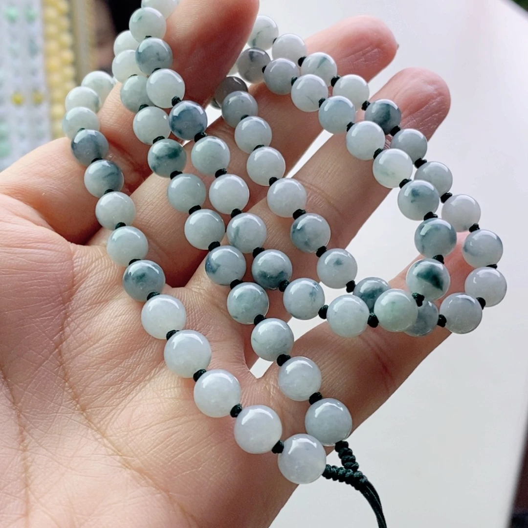 清***坪翡翠未镶嵌颈饰翡翠项链