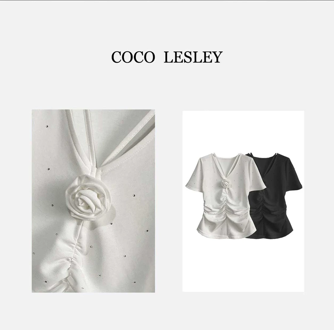 【宠粉专属】63261#收腰显瘦T恤2025夏百搭设计感潮流个性上衣