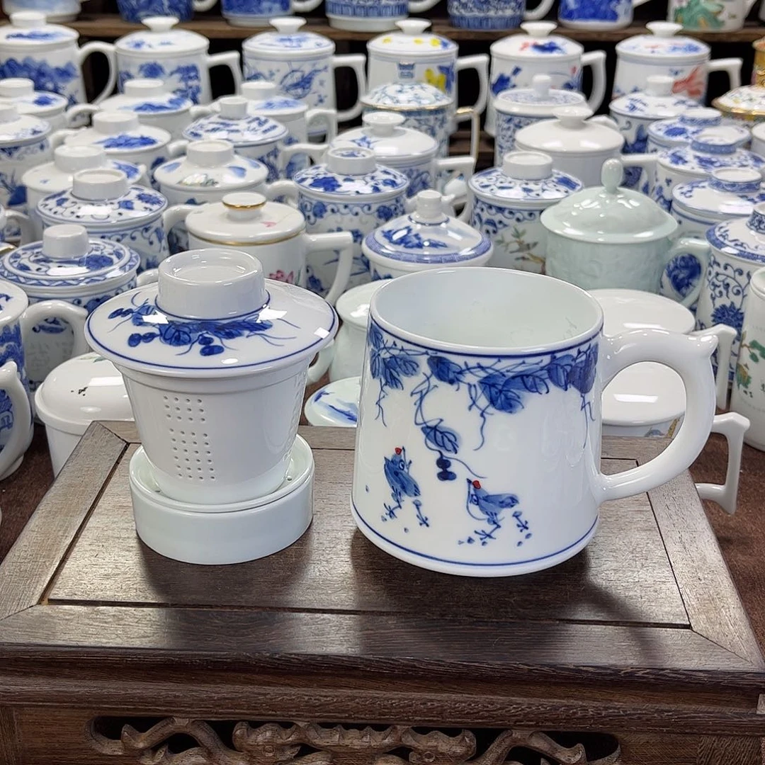 陶瓷摆件景德镇陶瓷办公杯