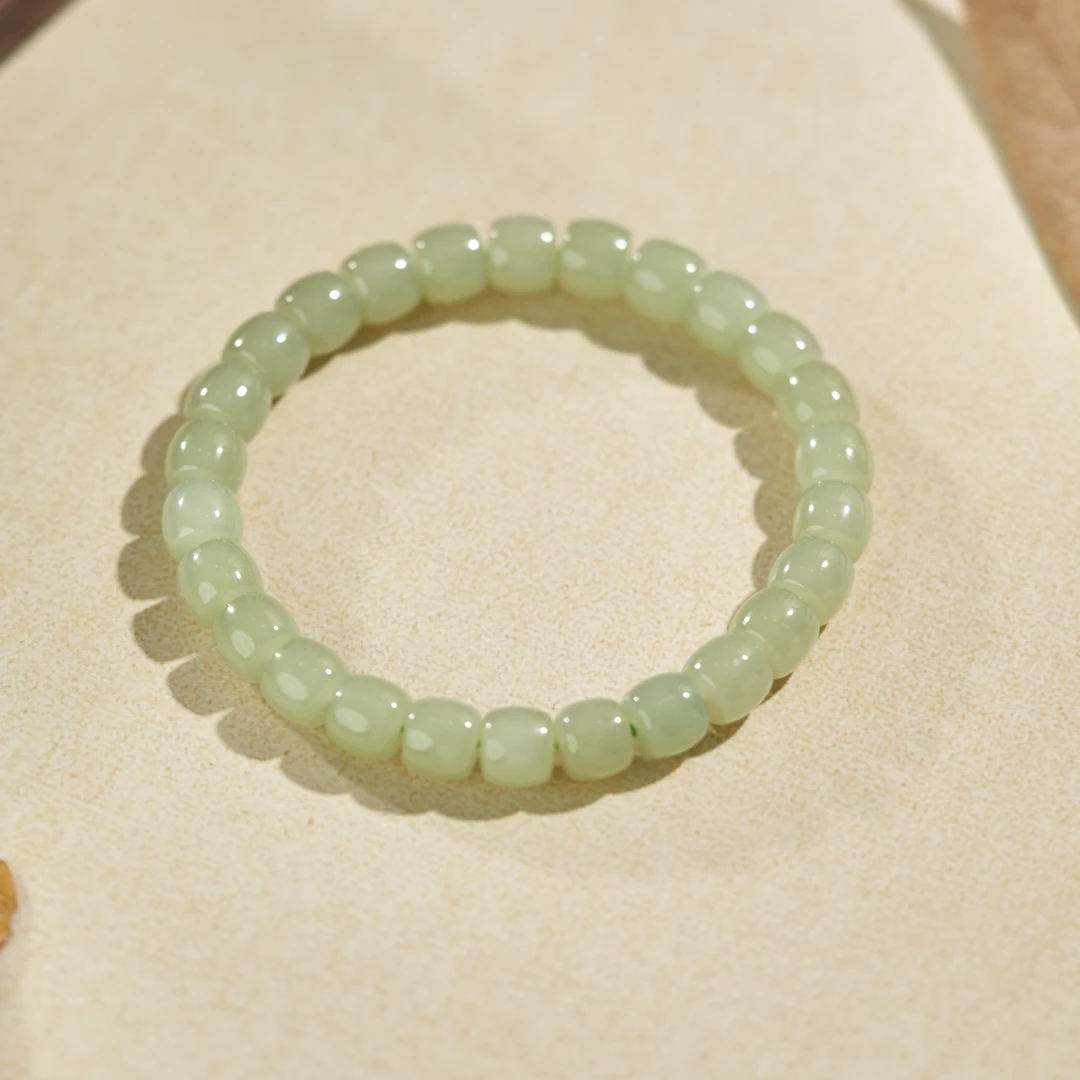 【玉总珠宝】和田玉晴水直切手串-约8mm 多样性发一 CAN060976